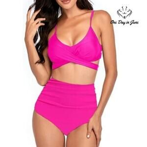Summer Mae Criss Cross High Waist Bikini Size M